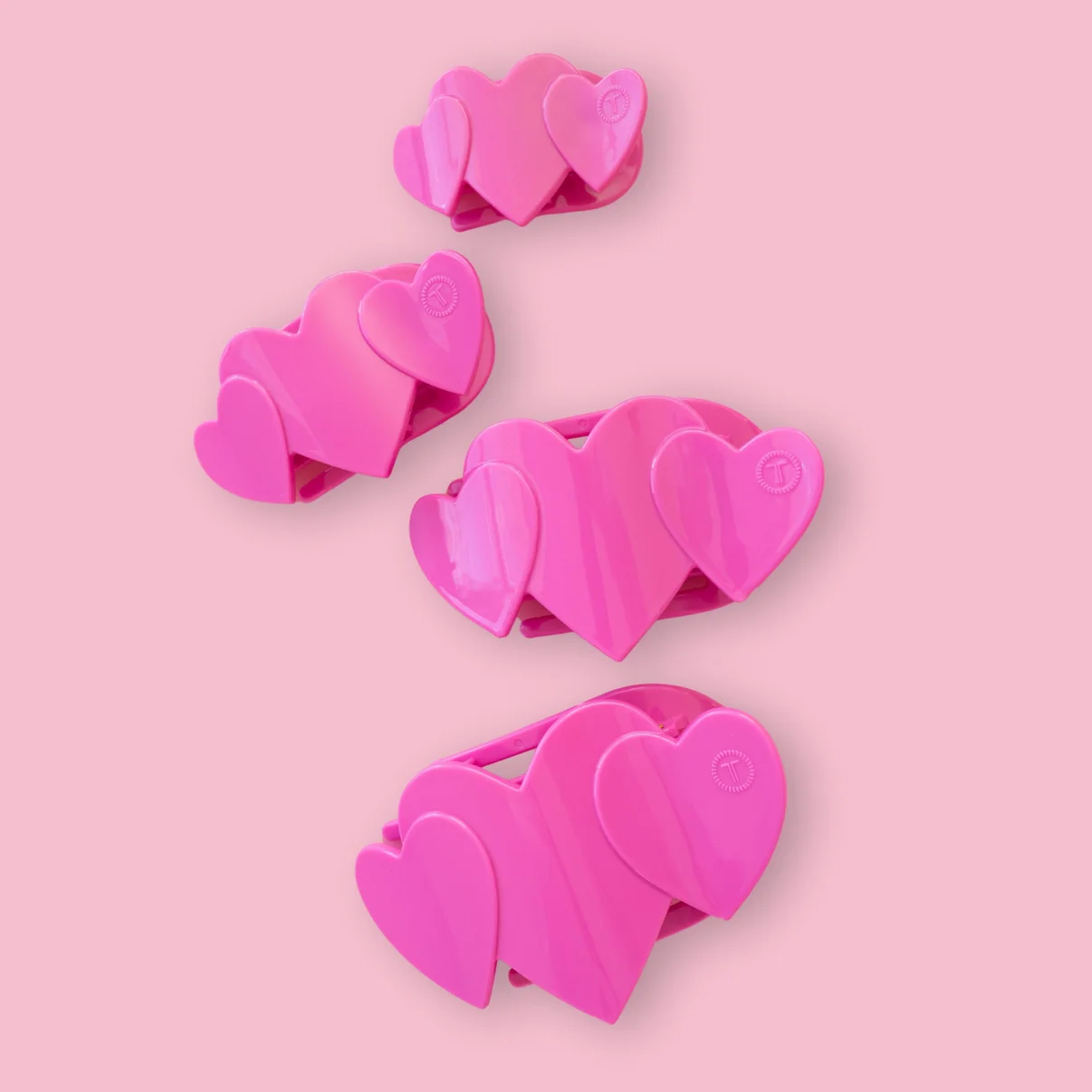 Teleties 'Heart to Heart' Medium Flat Hair Clip