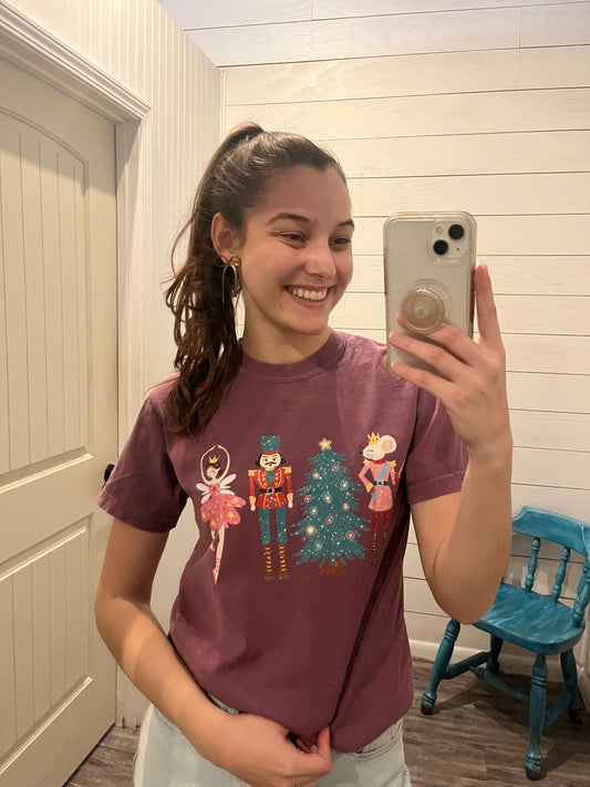 Berry Nutcracker Characters Trendy Winter Tee