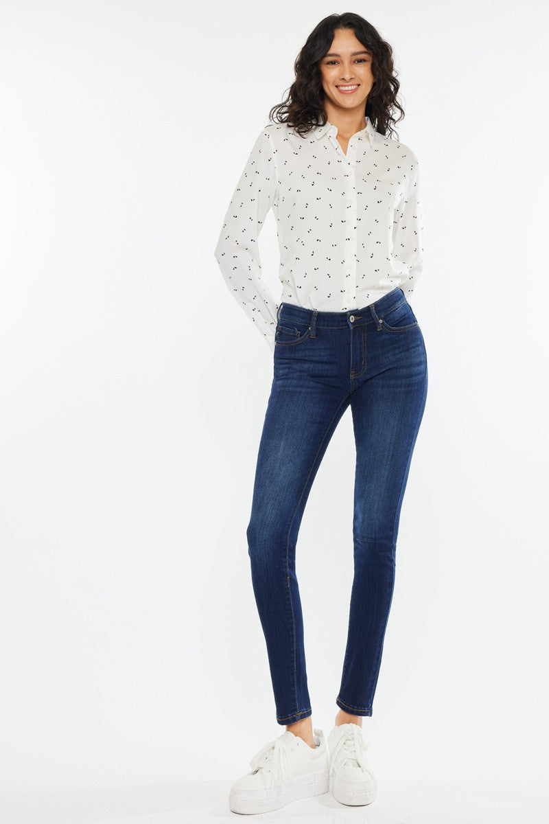 KanCan Super Dark Mid Rise Super Skinny Jeans