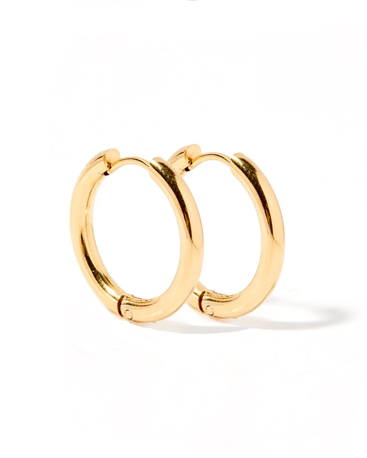 LINNY CO Huggie Earrings - Scarlett Hoop Gold 14mm