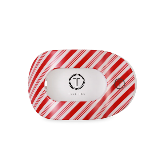 Teleties 'Candy Cane Crush' Medium Flat Round Hair Clip
