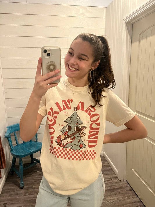 Ivory Rockin' Around Trendy Winter Tee