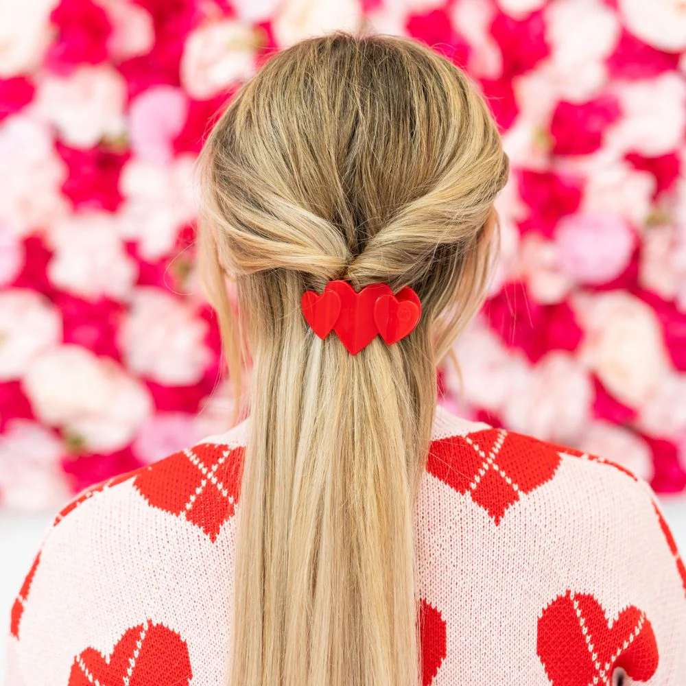Teleties 'Heart to Heart' Tiny Flat Hair Clip