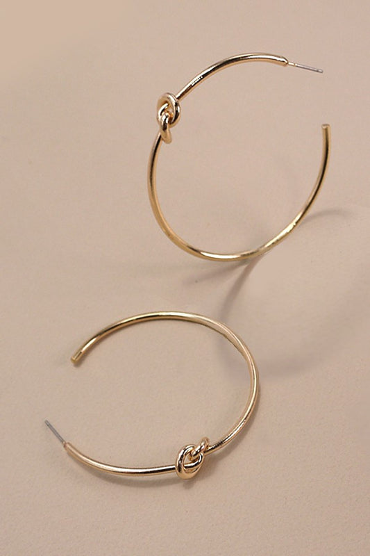 Knotted Hoop Earrings