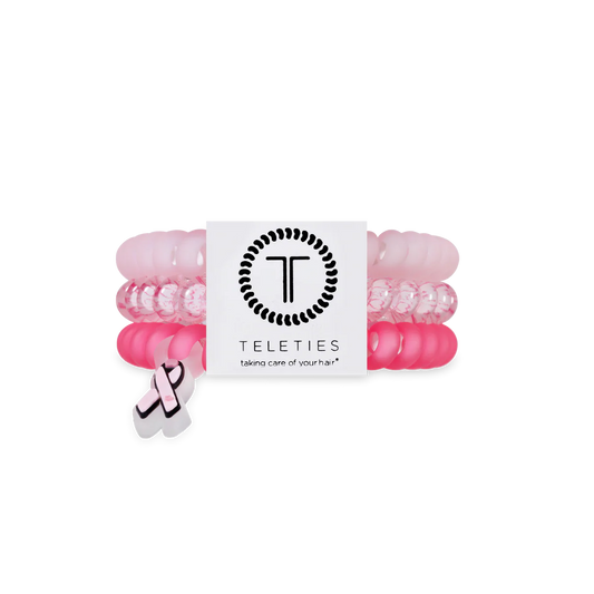 Teleties 'Pink Ribbon Power' Small 3PK