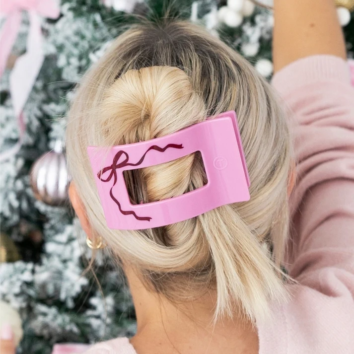 Teleties 'Just Add a Bow' Large Flat Rectangle Hair Clip