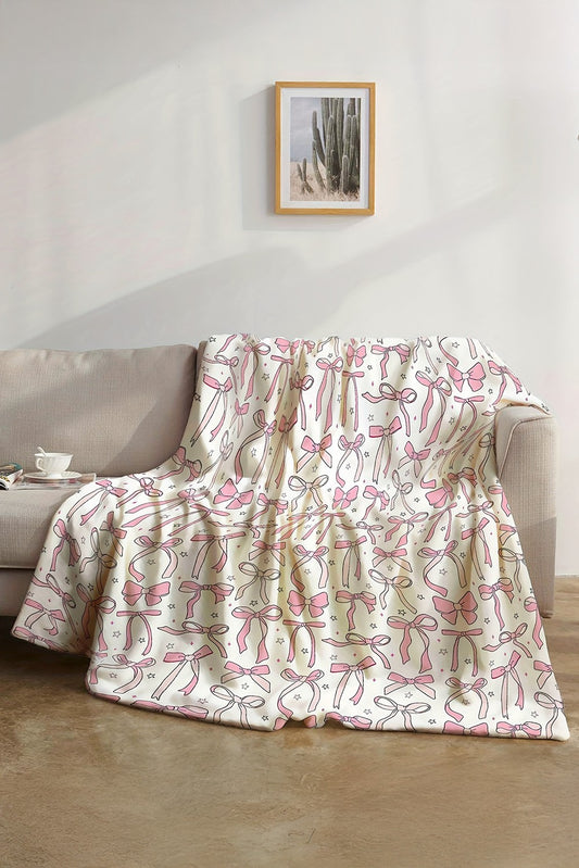 Bow Print Large Blanket