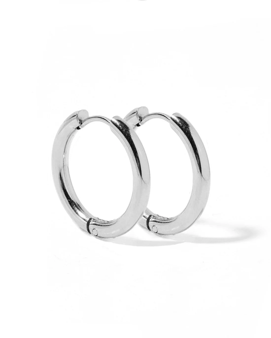 LINNY CO Huggie Earrings - Scarlett Hoop Silver 14mm
