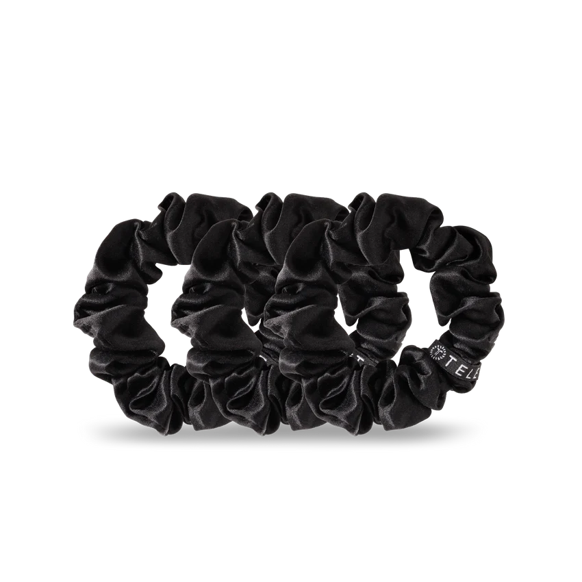 Teleties Scrunchie 'Jet Black' Small 3PK