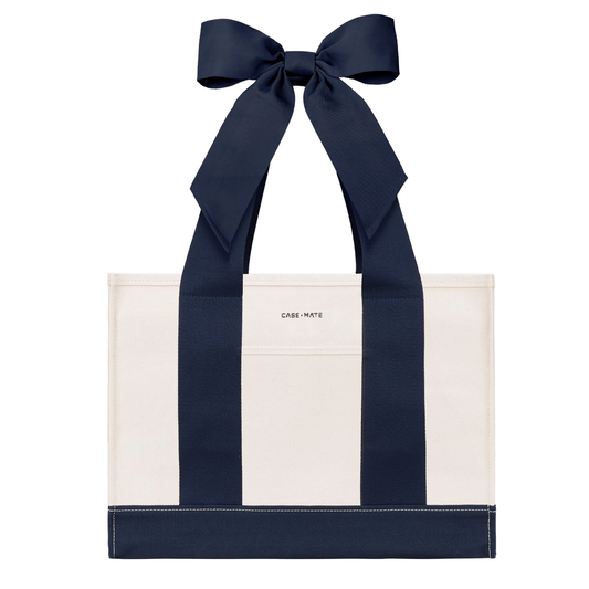 Case-Mate Canvas Tote Bag - Oxford Navy Bow