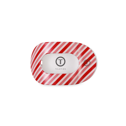 Teleties 'Candy Cane Crush' Small Flat Round Hair Clip