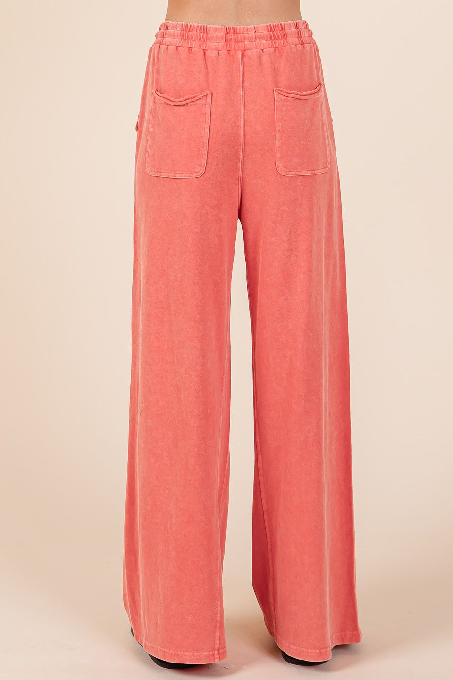 Mineral Wash French Terry Knit Drawstring Pants