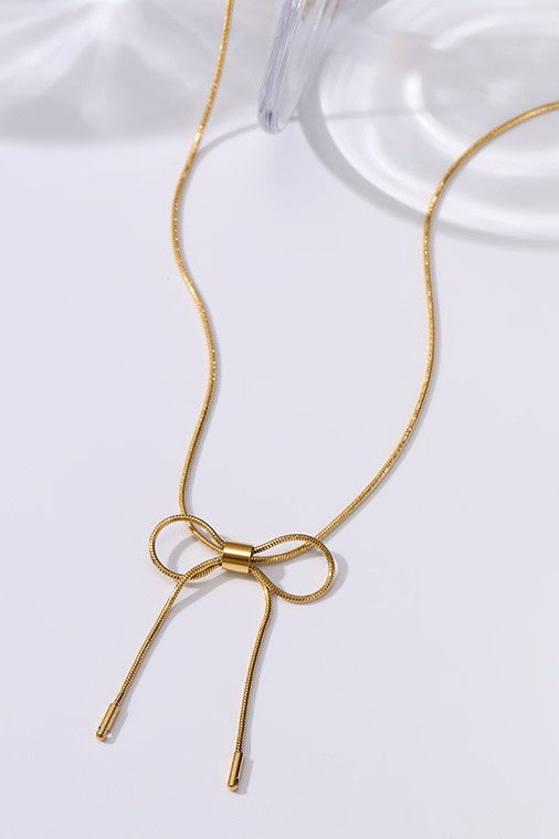 Knotted Bow Necklace