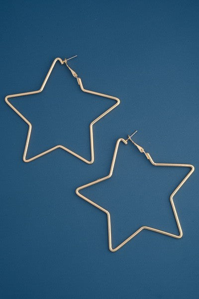 Oversized Star Hoops