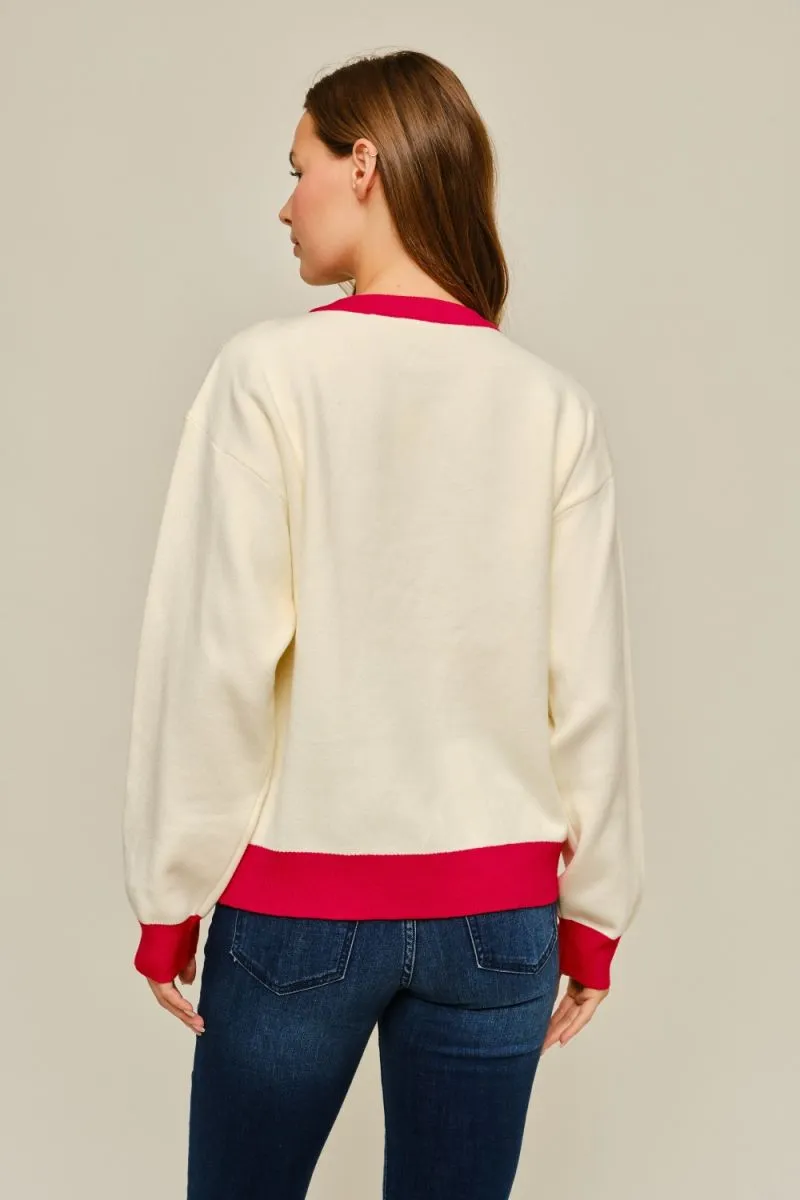 Cream + Red 'Merry & Bright' Sweater