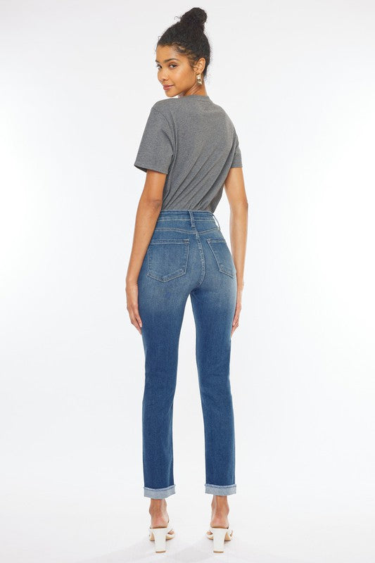 High Rise Cropped Ankle Denim